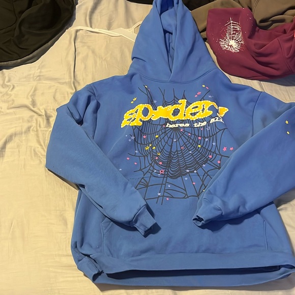 Blue sp5der hoodie - Picture 1 of 4